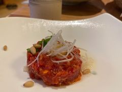 生鸡蛋拌牛肉-王鼎精致料理铁板烧(世博源店)