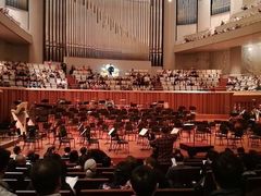 音乐厅，高亮处为管风琴操作台-国家大剧院