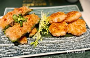 Squid Cake and Char Siu Combo