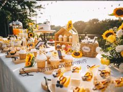 森系向日葵主题甜品台/户外甜品台/裸蛋糕-艾加柒克蛋糕茶歇甜品台(春熙路店)