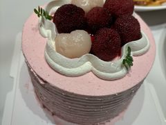 杨梅荔枝斑斓蛋糕-勒甜LO CHO·私人订制低糖代糖纯动物奶油生日蛋糕(新开路店)