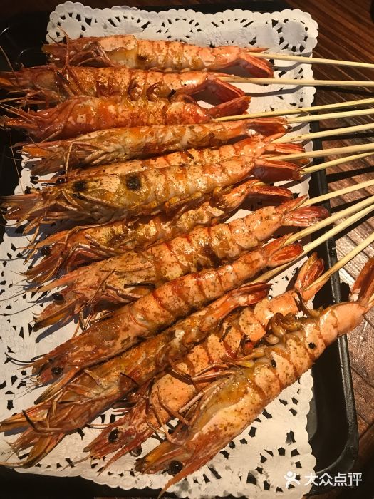 骚烤庄叹海鲜烧烤店九节虾图片