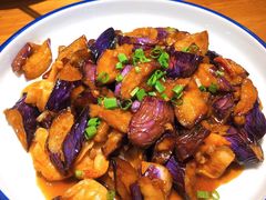 虾仁烧山茄-吕氏疙瘩汤·私家菜馆(慈云寺店)