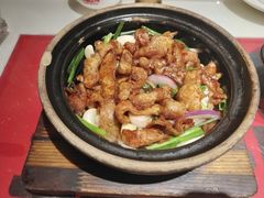 啫啫猪颈肉-恭喜上堓砂锅焗·海鲜大排档(闵行龙湖店)