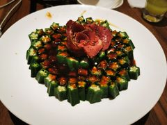 黑椒牛肉拼秋葵-将相和·海鲜蒸饺大连菜