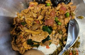 Pickled Chili Stir-Fried Pork + Black Mushroom Stir-Fried Chicken