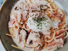 奶油汁培根溏心蛋意面-Future&Kitchen