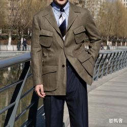 -怒马会 全麻衬西装高级定制