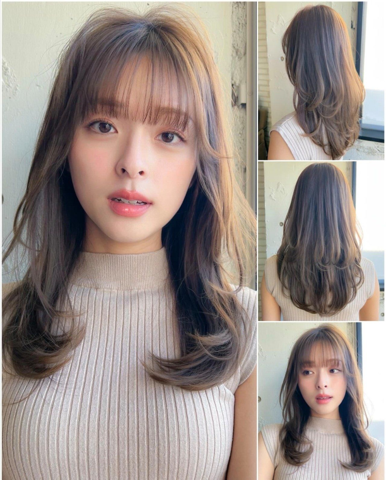 长发简约裁剪今日潮流发型git层次发型刘海推荐