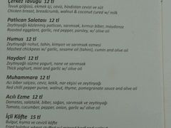 菜单-Seten Restaurant Cappadocia