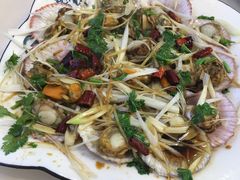 油泼扇贝-富临港·蒸汽海鲜·手抓海鲜·炒菜(栈桥店)