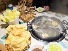 油炸豆皮-南城十里潮汕鲜牛火锅·鲜虾生滚粥(融汇老商埠店)