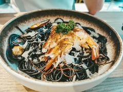 香煎澳洲大虾墨鱼汁意面-Maxpoint Kitchen 西餐咖啡(乐峰广场店)
