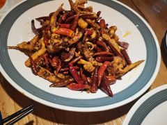 老干妈煸鱿鱼-吕氏疙瘩汤·私家菜馆(慈云寺店)