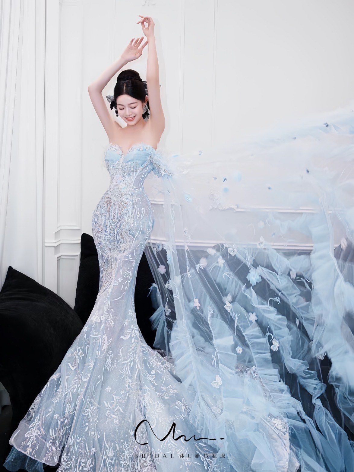 鱼尾婚纱 宛若大海盛放的光彩,梦幻满分