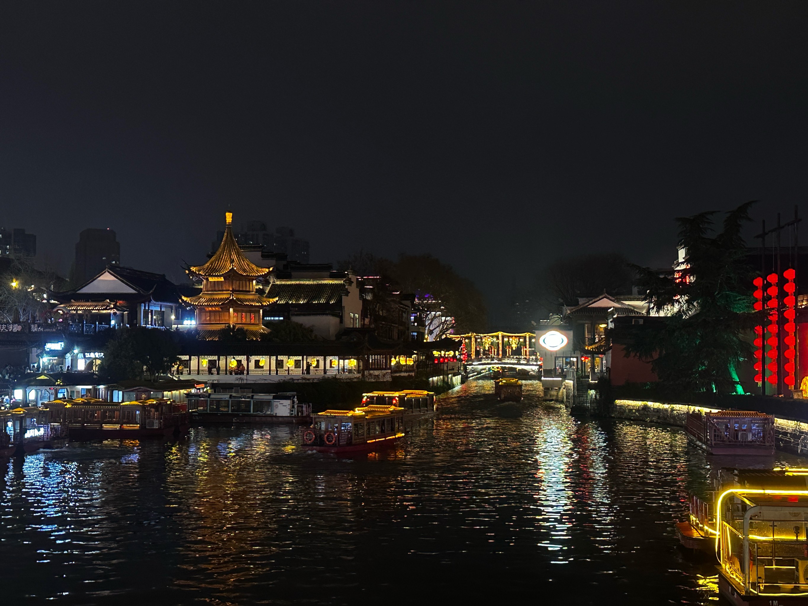 夫子庙夜景图片真实图片