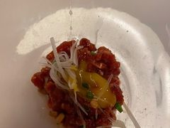 生鸡蛋拌牛肉-王鼎精致料理铁板烧(世博源店)