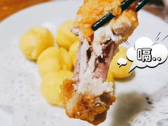 炸汤圆和蛋黄鸡翅-新白鹿餐厅(龙游路总店·杭帮菜名店)