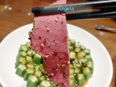 黑椒牛肉拼秋葵-将相和·海鲜蒸饺大连菜