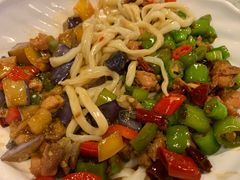 茄子肉丁小公鸡双拼拌面-文三里屯面馆(三里屯店)