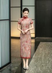 -金扣子旗袍新娘装订婚喜婆婆喜妈妈定制(宽厚里旗舰店)