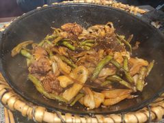 排骨豆角卷子-华盛园卷子王农家菜水库鱼