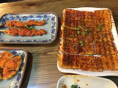 烤千页豆腐-大漠留香盐池滩羊烧烤餐厅(向阳步行街店)