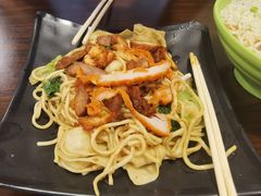 叉烧干捞扁实面-明叔捞面