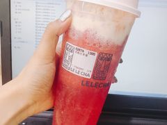 奶酪红草莓-LELECHA乐乐茶(上海五角场万达广场店)