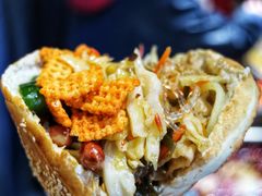 花干菜夹馍-三兄弟高炉烧饼