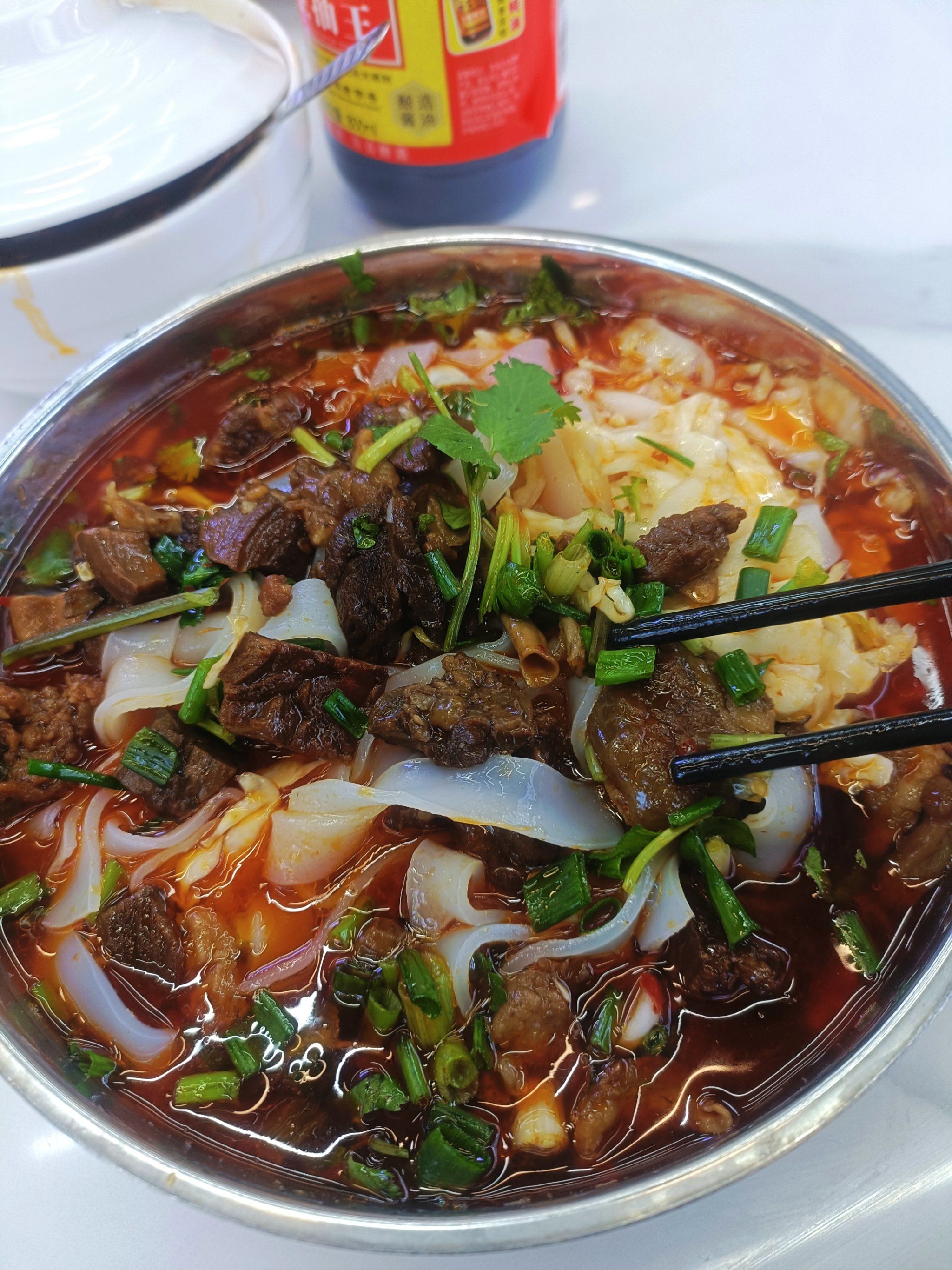 加了双份肉的牛肉米皮👍🏻