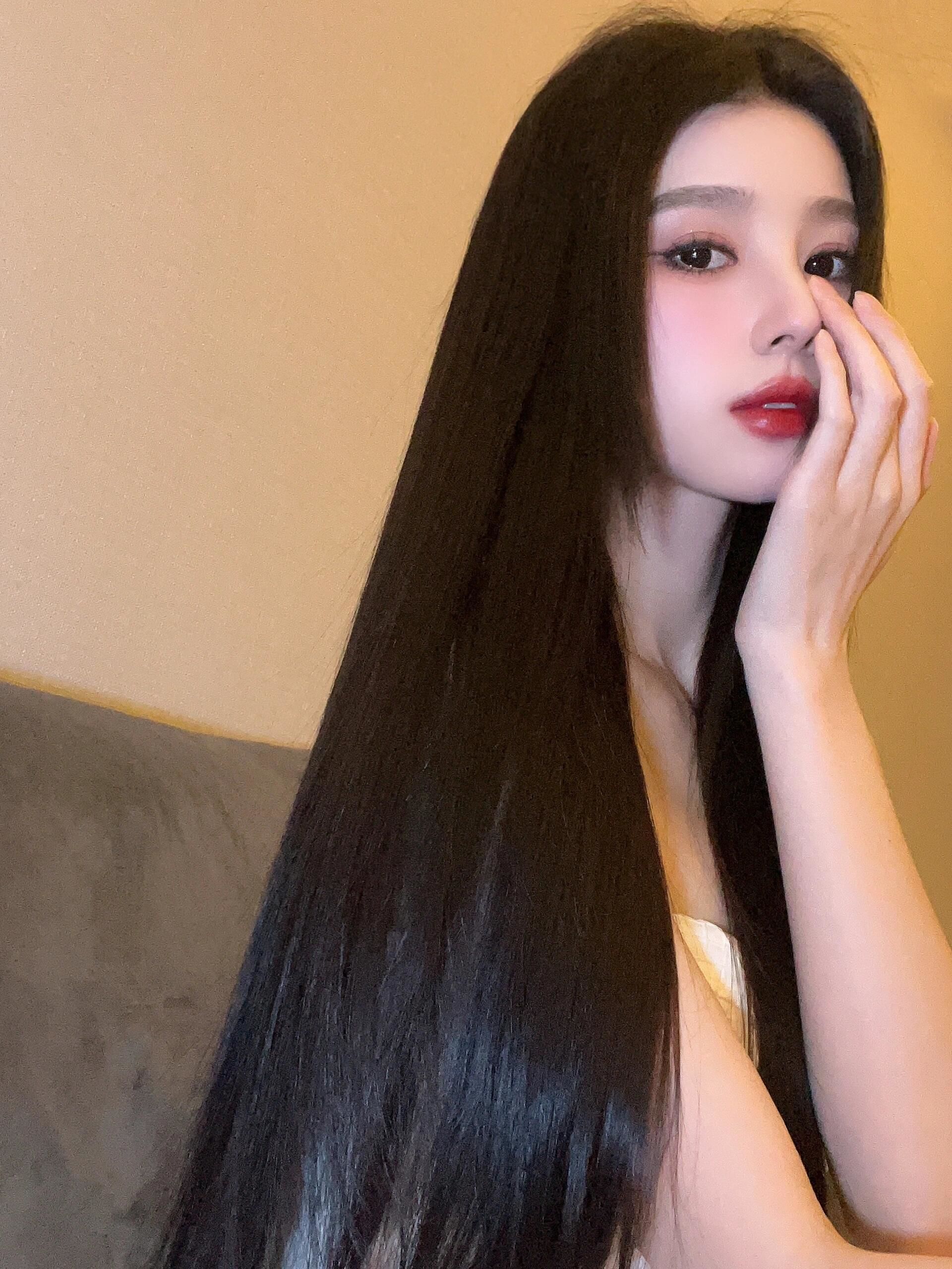 丝滑长直发