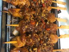 石板鲍鱼鸡肉串-小郭私房菜·海肠捞饭店(学士街店)