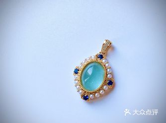 夏日美物复古|巴洛克风格|海蓝宝石吊坠