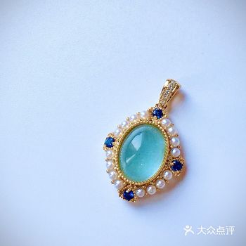 夏日美物复古｜巴洛克风格｜海蓝宝石吊坠