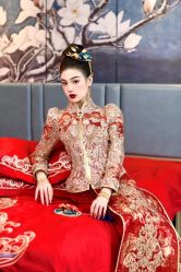 -懿沉香中式嫁衣礼服秀禾服龙凤褂马来褂旗袍总店