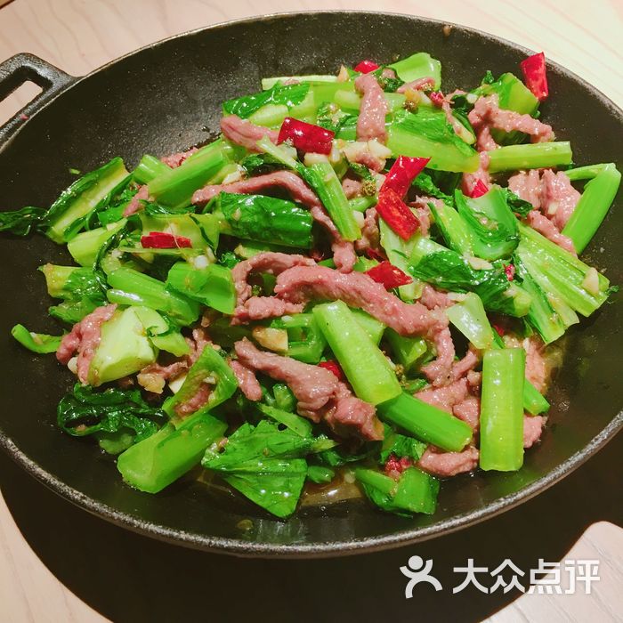 干锅青菜牛肉图片