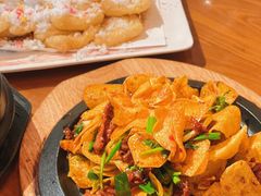 铁板土豆煎牛肉-长寿参鸡汤(朝韩风情街店)