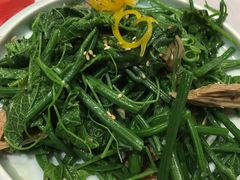 炝拌丝瓜尖-北平盛世·新京菜·北京烤鸭(劲松·双井店)