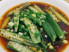 葱油秋葵-柠静私家菜(石板巷店)