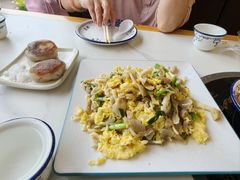 榆黄蘑炒鸡蛋-朴小妹人参鸡汤火锅(长白山万达店)