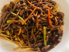 撒子牛肉丝-刘胖子家常菜·蹄花焖藕(中南店)