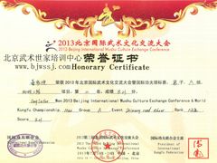 学员武术比赛获奖证书0-武术世家少儿培训中心(首都体育学院店)