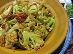 油渣炒花菜-小铫鸡汤