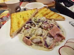奶油蘑菇培根意面-遇见西木美式餐厅(体育路店)