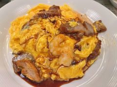 虾仁叉烧双拼滑蛋饭-旺记冰室(九龙中心大厦店)