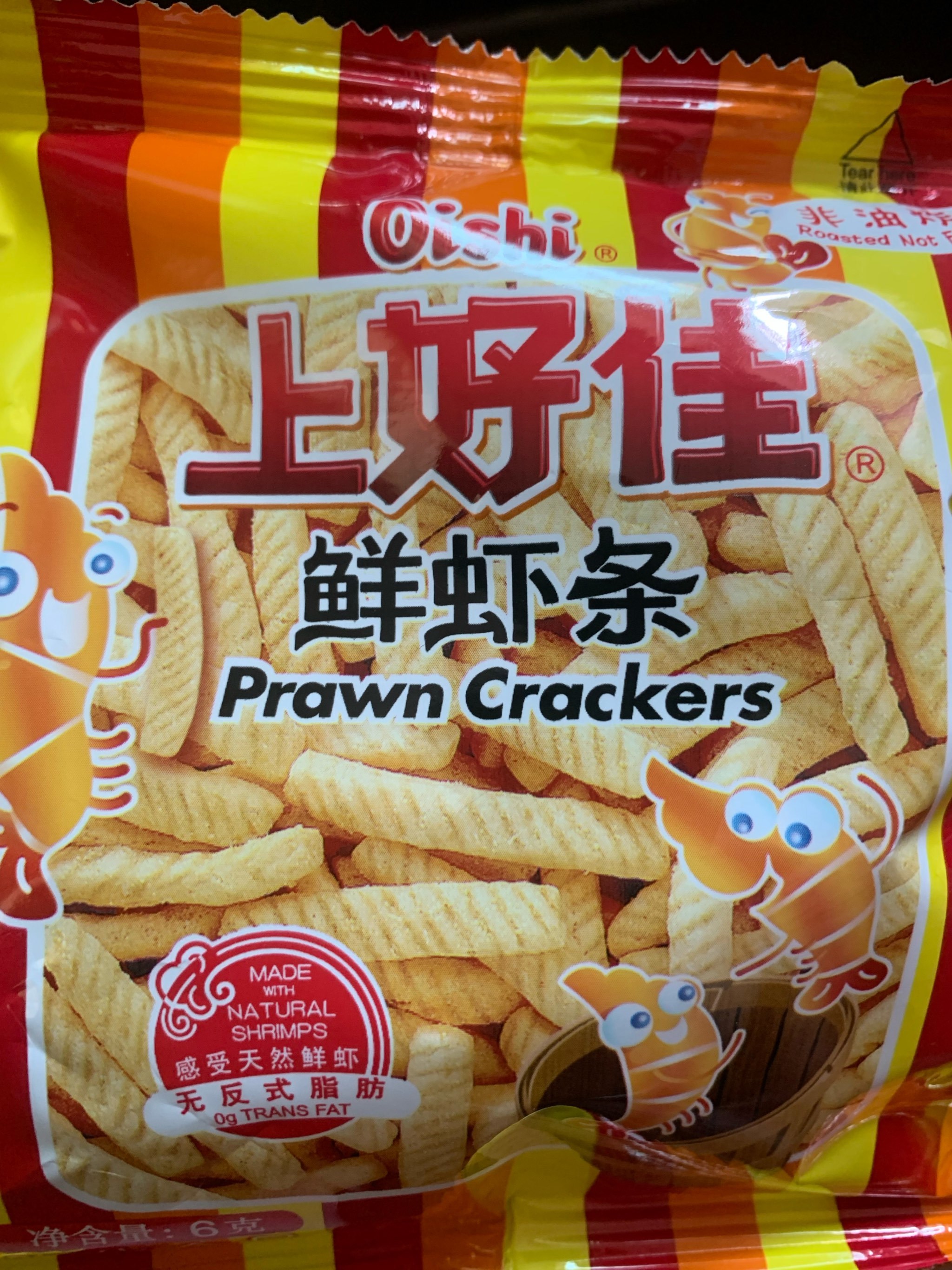 上好佳虾条虾味噶噶浓 口感酥脆 鲜鲜香香