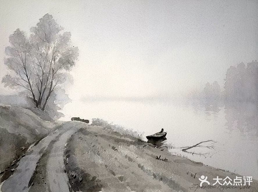 这水彩画的分明是仙境！