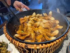 排骨豆角卷子-华盛园卷子王农家菜水库鱼