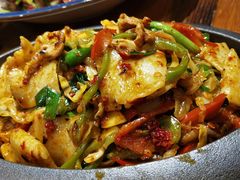 泡菜肉丝炒面片-阿记烧烤(大兴新区店)